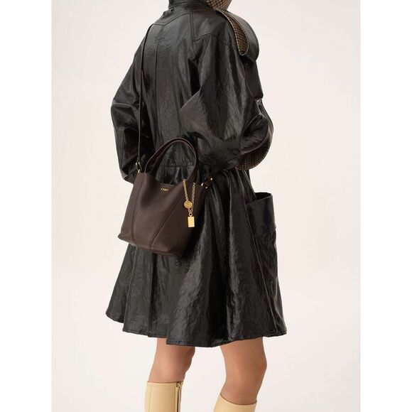 Chloe Women Small Chloé Spin Tote Bag In Grained Leather - Picture 2 of 6